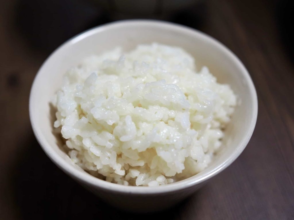 rice in a ceramic bowl