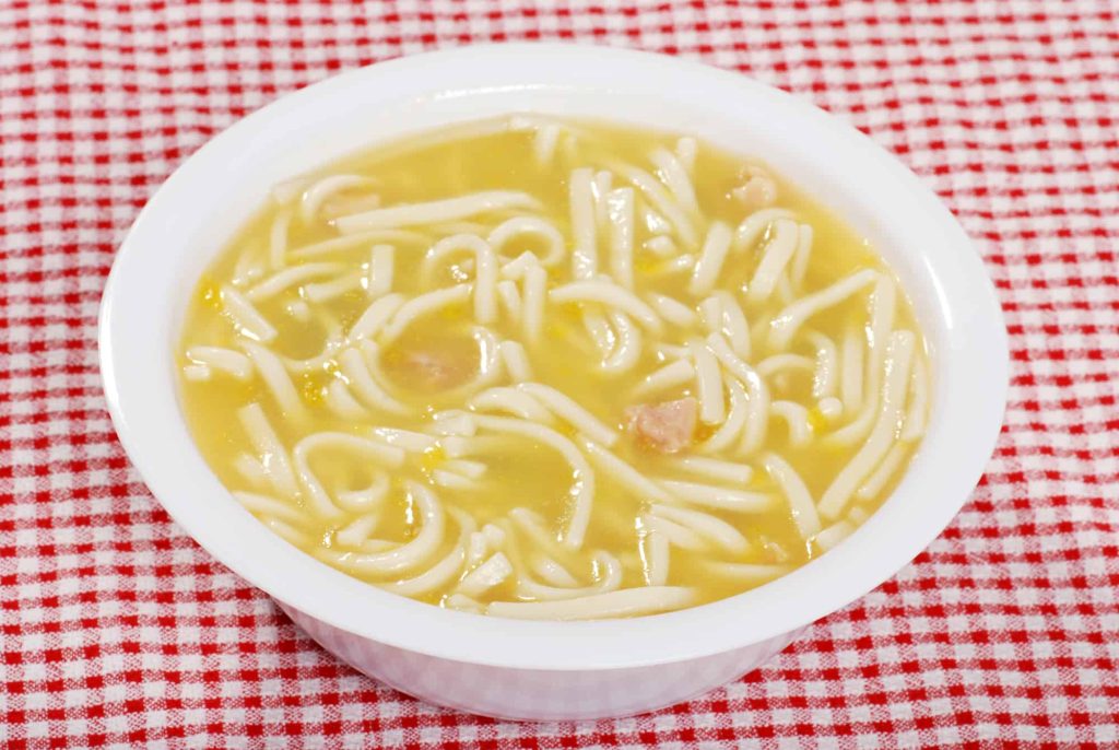 fideo pasta with soup in a bowl